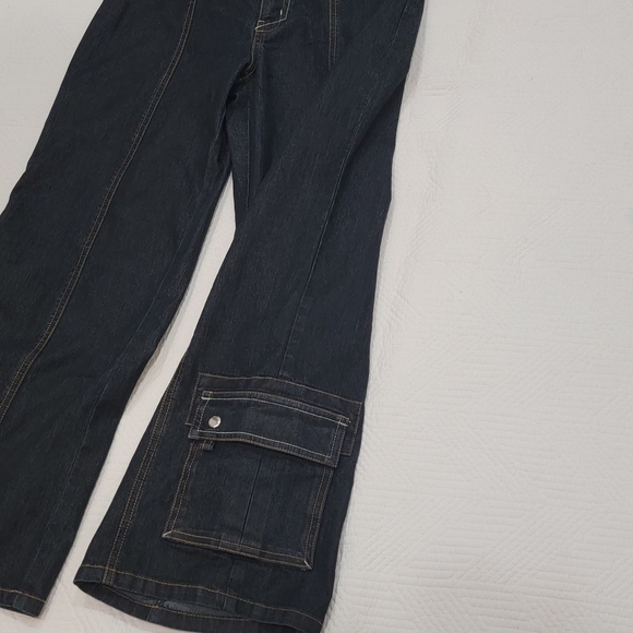 Bisou Bisou wide leg cropped jeans. - Picture 8 of 14